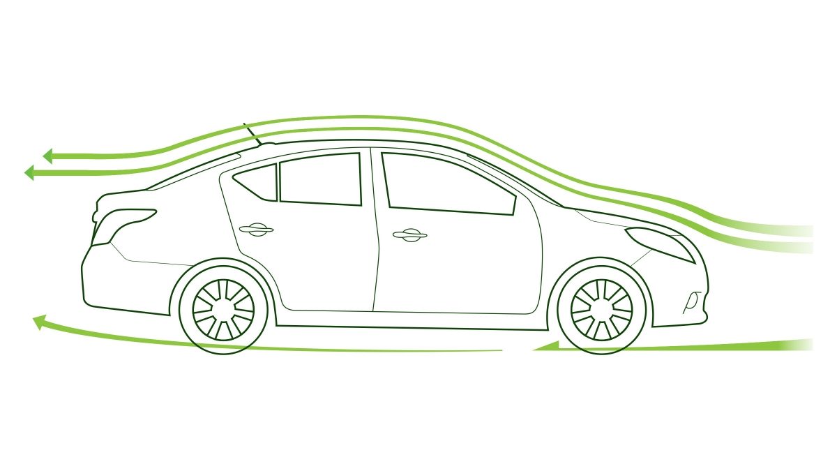 Diagram for AERODYNAMIC DESIGN in Nissan sunny car